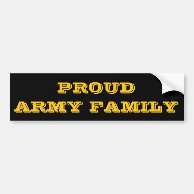 Adesivo Para Carro Bumper Sticker Proud Army (Frente)