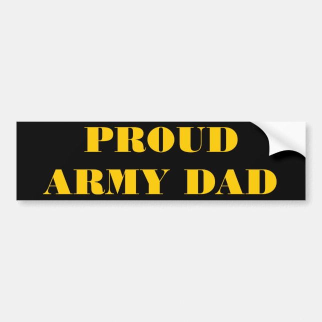 Adesivo Para Carro Bumper Sticker Proud Army Pai (Frente)