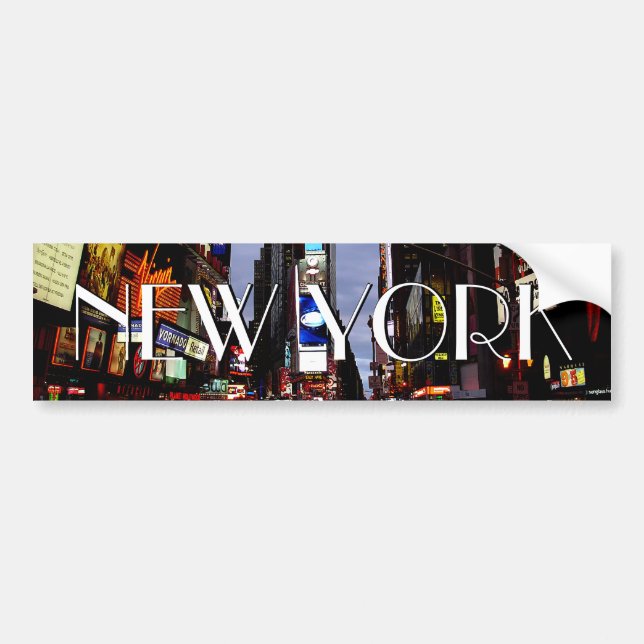 Adesivo Para Carro Bumper Sticker Time Square Bumper Sticker (Frente)