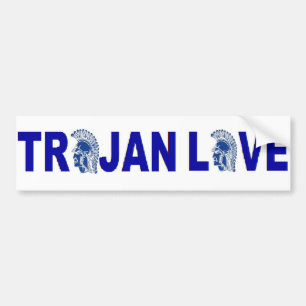 Adesivo Para Carro Bumper Sticker Trojan Love