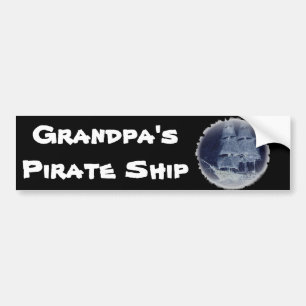 Adesivo Para Carro Bumper Sticker "VODPA PIRATE SHIP"