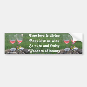 Adesivo Para Carro Bumper Sticker Wine Poem Por Ladee Basset