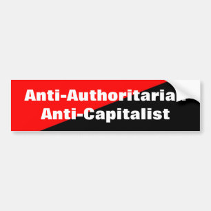 Adesivo Para Carro bumpersticker anti-autoritário do anti-capitalist