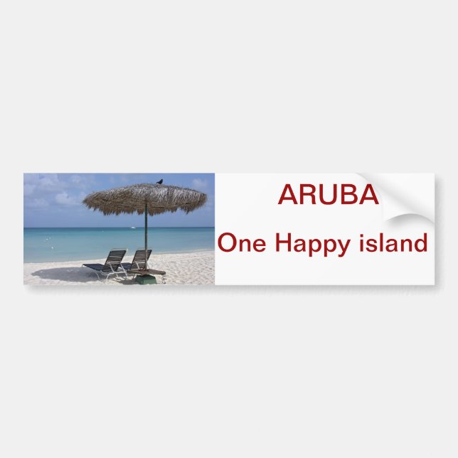 Adesivo Para Carro bumpersticker Aruba (Frente)