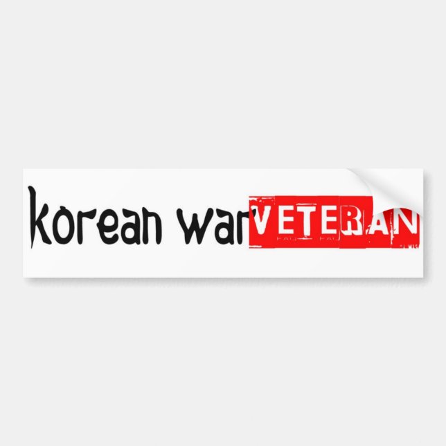 Adesivo Para Carro bumpersticker da Guerra da Coreia (Frente)