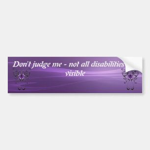 Adesivo Para Carro Bumpersticker de incapacidade invisível