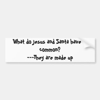 Adesivo Para Carro Bumpersticker de Jesus e de papai noel