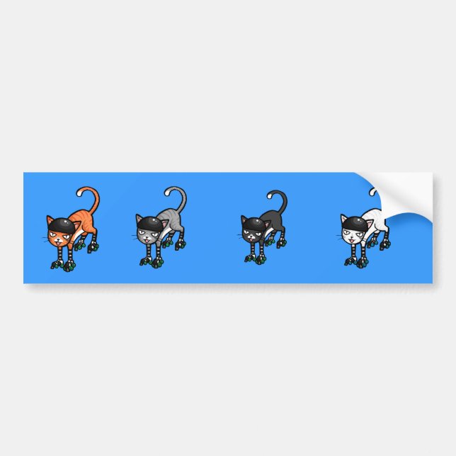 Adesivo Para Carro Bumpersticker de Rollercats (Frente)
