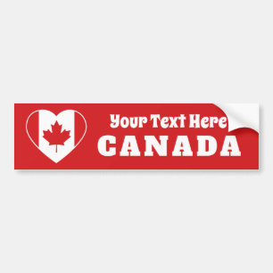 Adesivo Para Carro Bumpersticker do costume do amor de Canadá