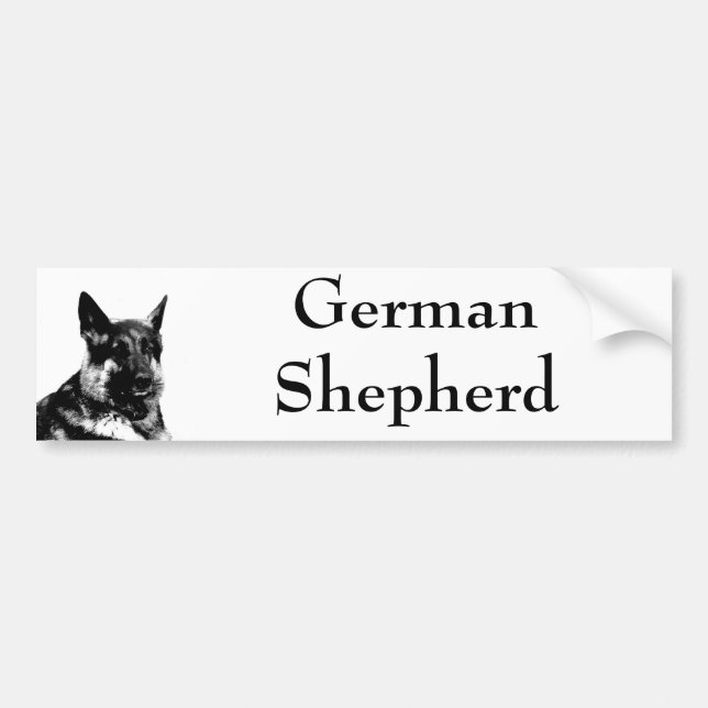 Adesivo Para Carro Bumpersticker do german shepherd (Frente)