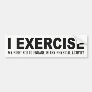 Adesivo Para Carro Bumpersticker engraçado do exercício