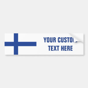 Adesivo Para Carro Bumpersticker finlandês do costume da bandeira