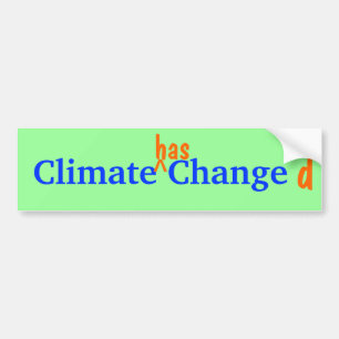 Adesivo Para Carro Bumpersticker mudado clima