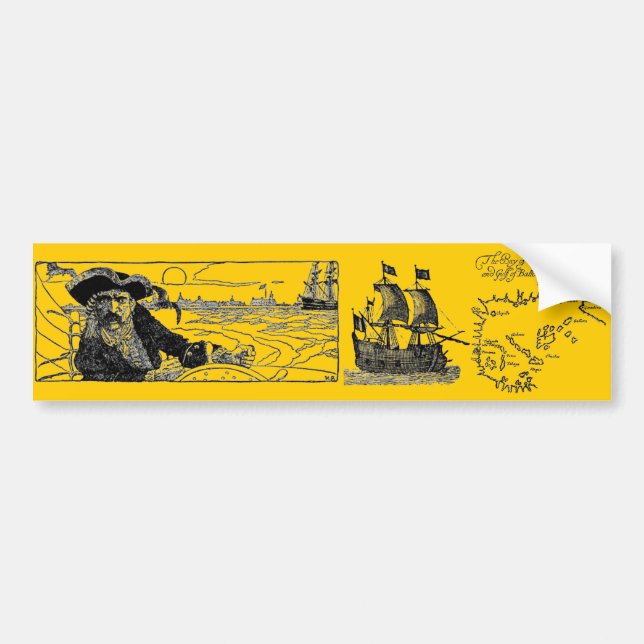 Adesivo Para Carro BumperSticker Pirata (Frente)