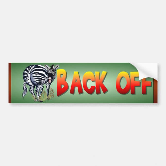 Adesivo Para Carro Bumpersticker terminado gordo da zebra (Frente)