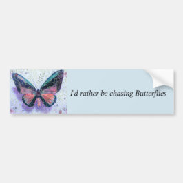 Adesivo Para Carro Butterfly Fantasy Bumper Sticker