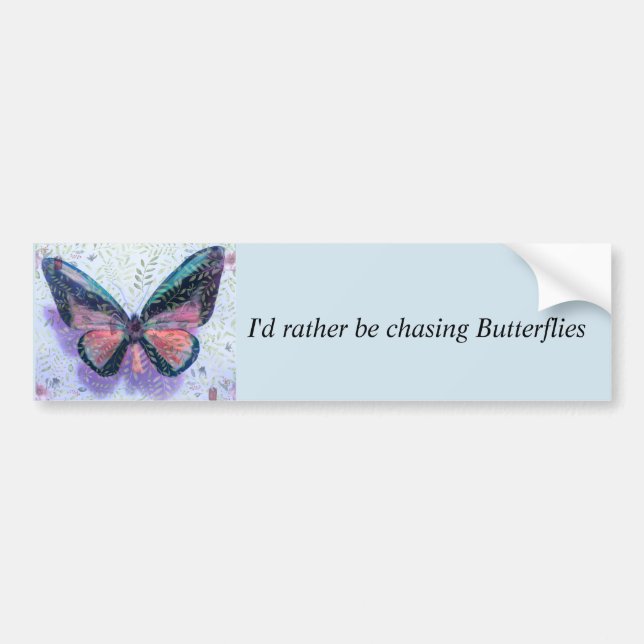 Adesivo Para Carro Butterfly Fantasy Bumper Sticker (Frente)
