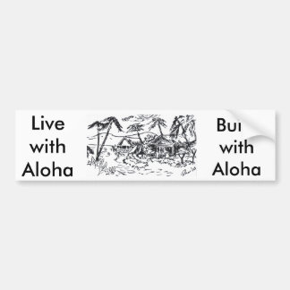 Adesivo Para Carro cabana, LivewithAloha, BuildwithAloha