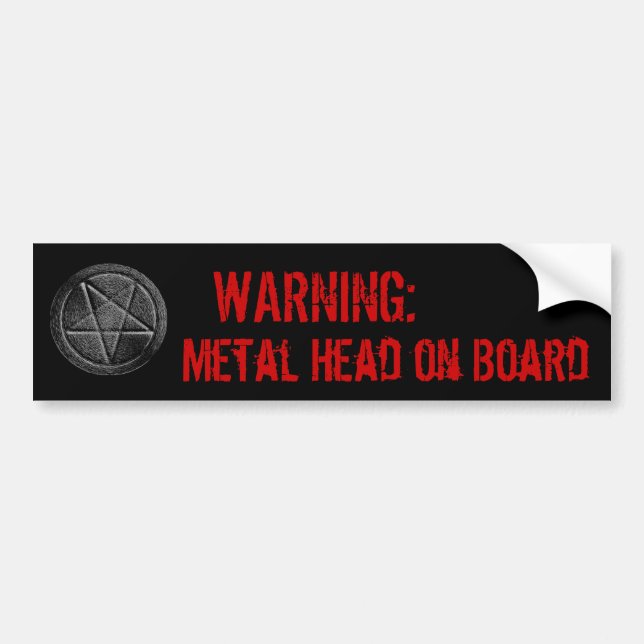 Adesivo Para Carro Cabeça do metal a bordo (Frente)