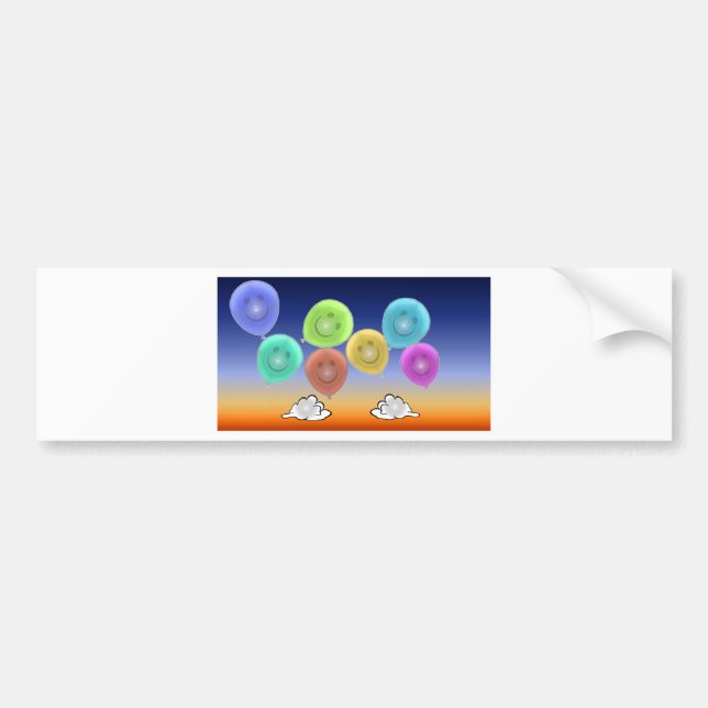 Adesivo Para Carro Cabeças de balão (Frente)