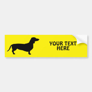 Adesivo Para Carro Cabelo Curto Dachshund - Silhouette 1