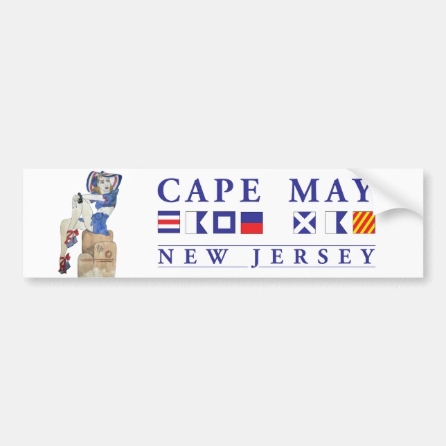 Adesivo Para Carro Cabo May New Jersey (Frente)