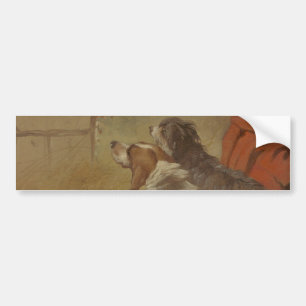 Adesivo Para Carro Caça e Collie (Dois Cães)