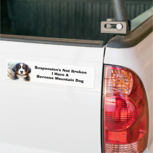 Adesivo Para Carro Cachorro-da-montanha Bernese AI Puppy