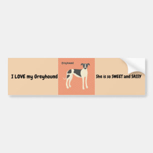Adesivo Para Carro Cachorro de Gand Greyhound