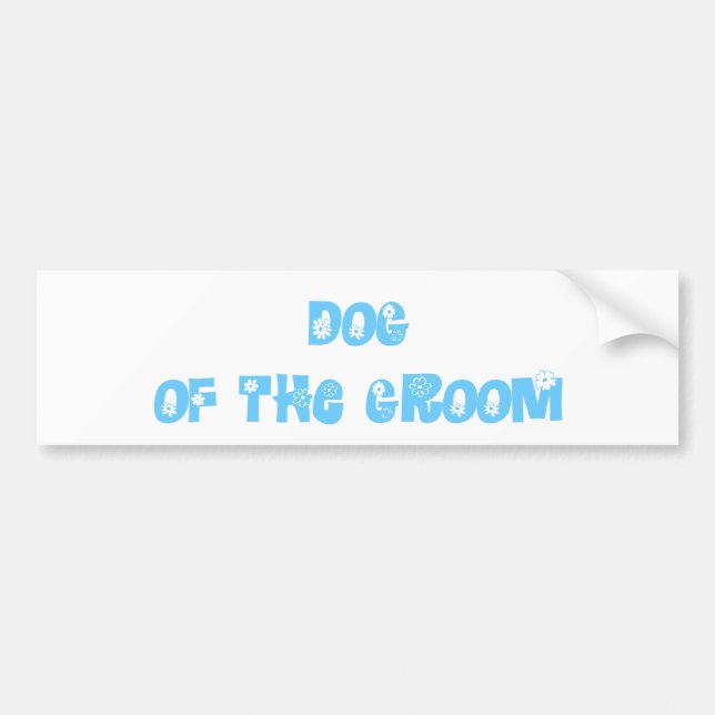 Adesivo Para Carro Cachorro do Groom (Frente)