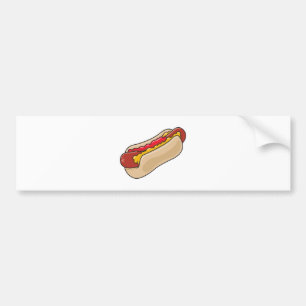 Adesivo Para Carro cachorro-quente com ketchup e gráfico de mostarda