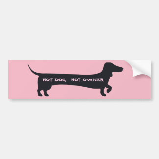 Adesivo Para Carro Cachorro quente engraçado, bumpersticker quente do