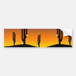 Adesivo Para Carro Cactus Flower Sunset