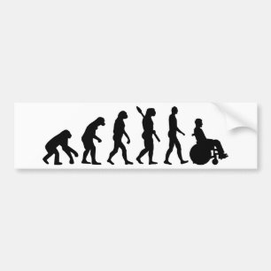 Adesivo Para Carro Cadeira de rodas da evolução handicaped