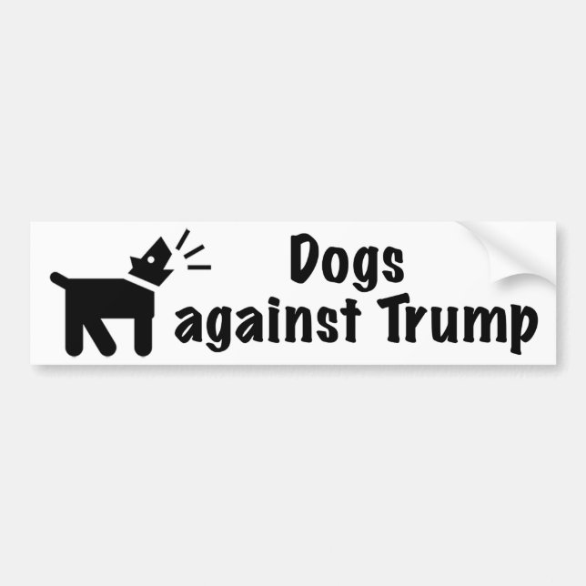 Adesivo Para Carro Cães contra Trump (Frente)