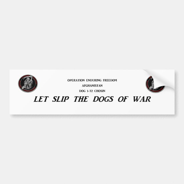 Adesivo Para Carro Cães da guerra (Frente)