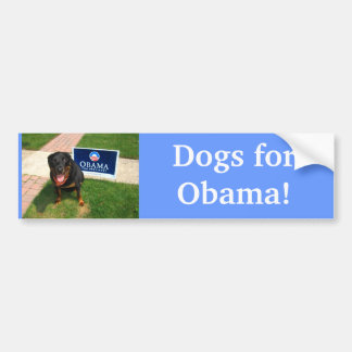 Adesivo Para Carro Cães para Obama!