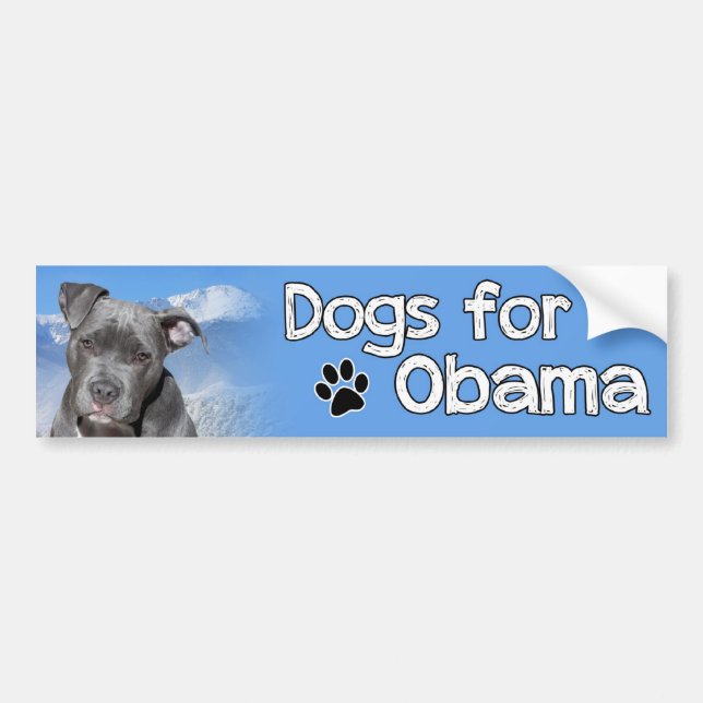 Adesivo Para Carro Cães para Obama (Frente)