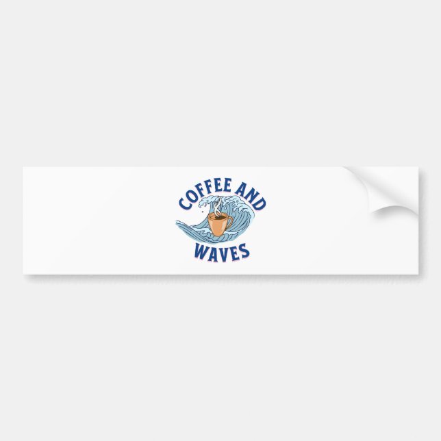 Adesivo Para Carro Café e Ondas (Frente)