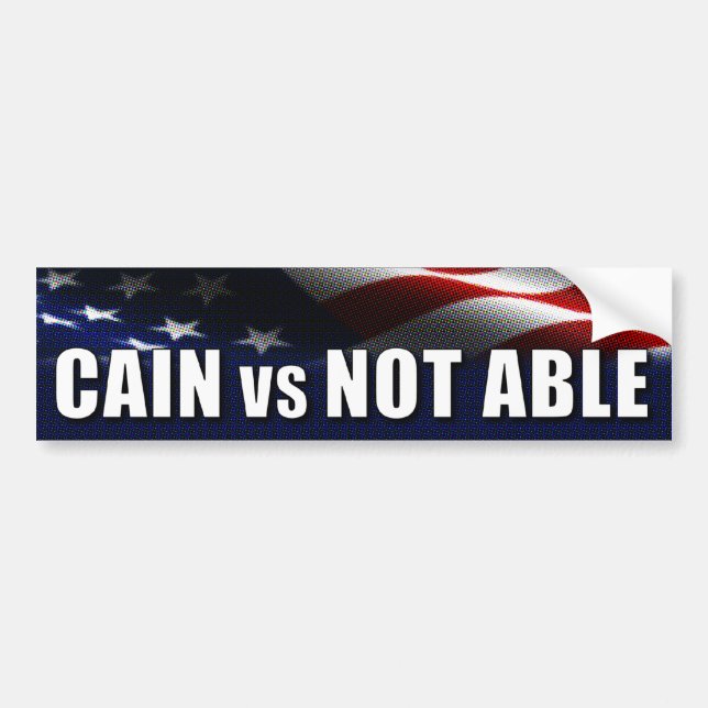 Adesivo Para Carro Cain contra nao capaz (Frente)