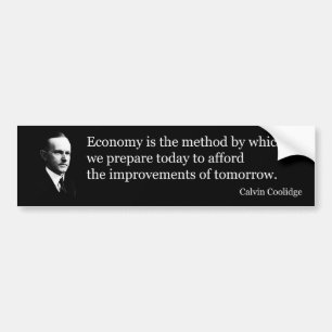 Adesivo Para Carro Calvin Coolidge na economia