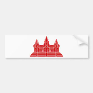 Adesivo Para Carro Cambodian de Angkor Wat/bandeira do Khmer