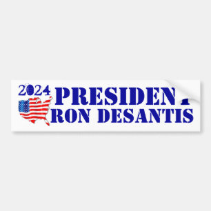 Adesivo Para Carro Campanha de 2024 pelo Presidente Ron DeSantis USA 