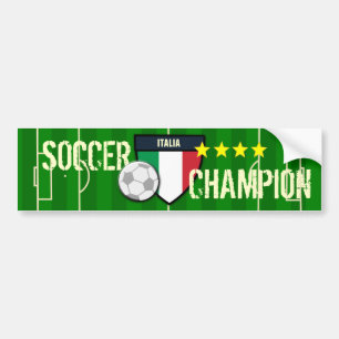 Adesivo Para Carro Campeão do futebol de Italia Italia