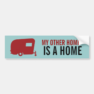 Adesivo Para Carro Campista - minha outra casa - humor do reboque do