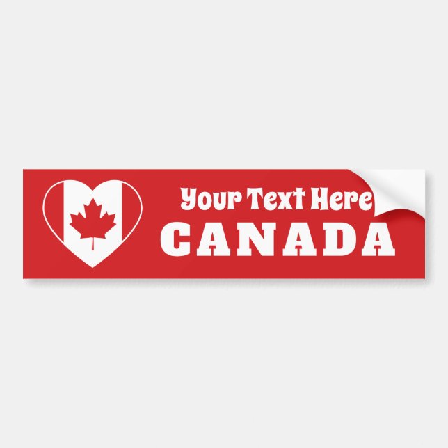 Adesivo Para Carro Canada Love custom bumpersticker (Frente)