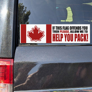 Adesivo Para Carro CANADÁ se este sinalizador o ofender