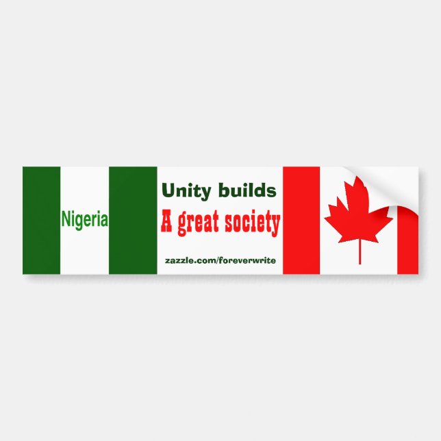 Adesivo Para Carro canadense nigeriano (Frente)