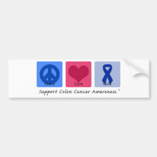 Adesivo Para Carro Cancro do cólon da cura do amor da paz