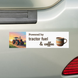 Adesivo Para Carro Caneca de Café Alimentada a Combustível de Trator